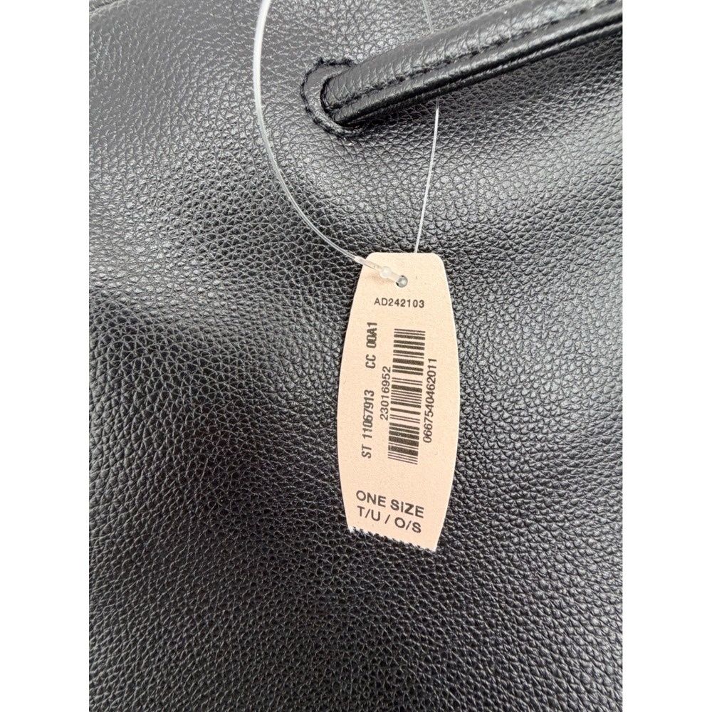 Victoria's Secret Fringe Fashion Show Backpack Bucket Bag Black Faux Leather NEW - Picture 3 of 9